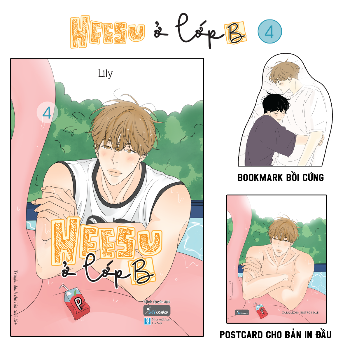 bộ heesu ở lớp b - tập 4 - tặng kèm bookmark bế hình bồi cứng + postcard bồi cứng - Ảnh 2
