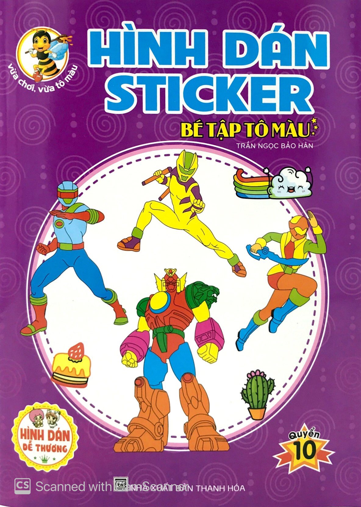 bộ hình dán sticker - bé tập tô màu - quyển 10 - Ảnh 2