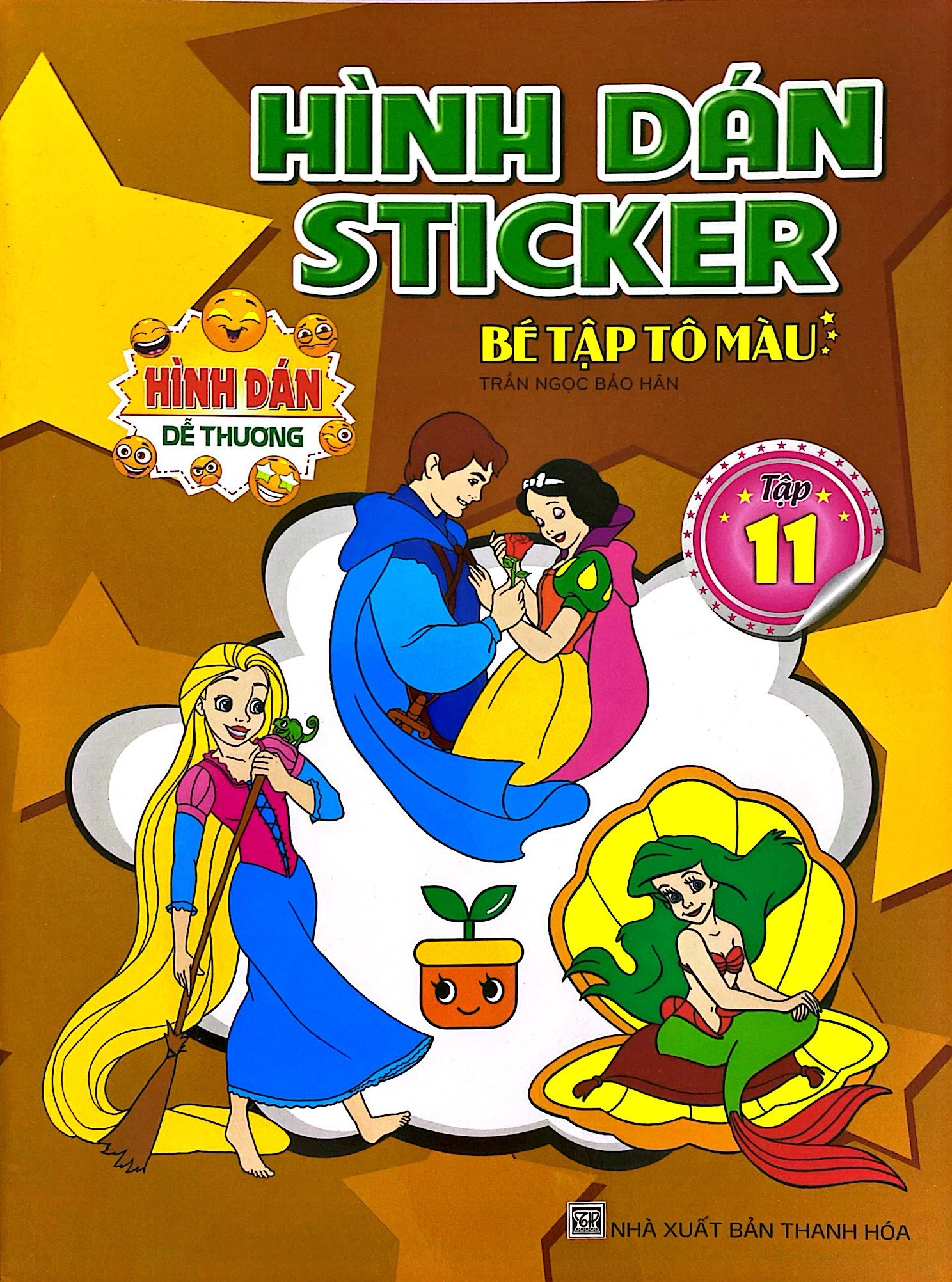 bộ hình dán sticker - bé tập tô màu - quyển 11 - Ảnh 2