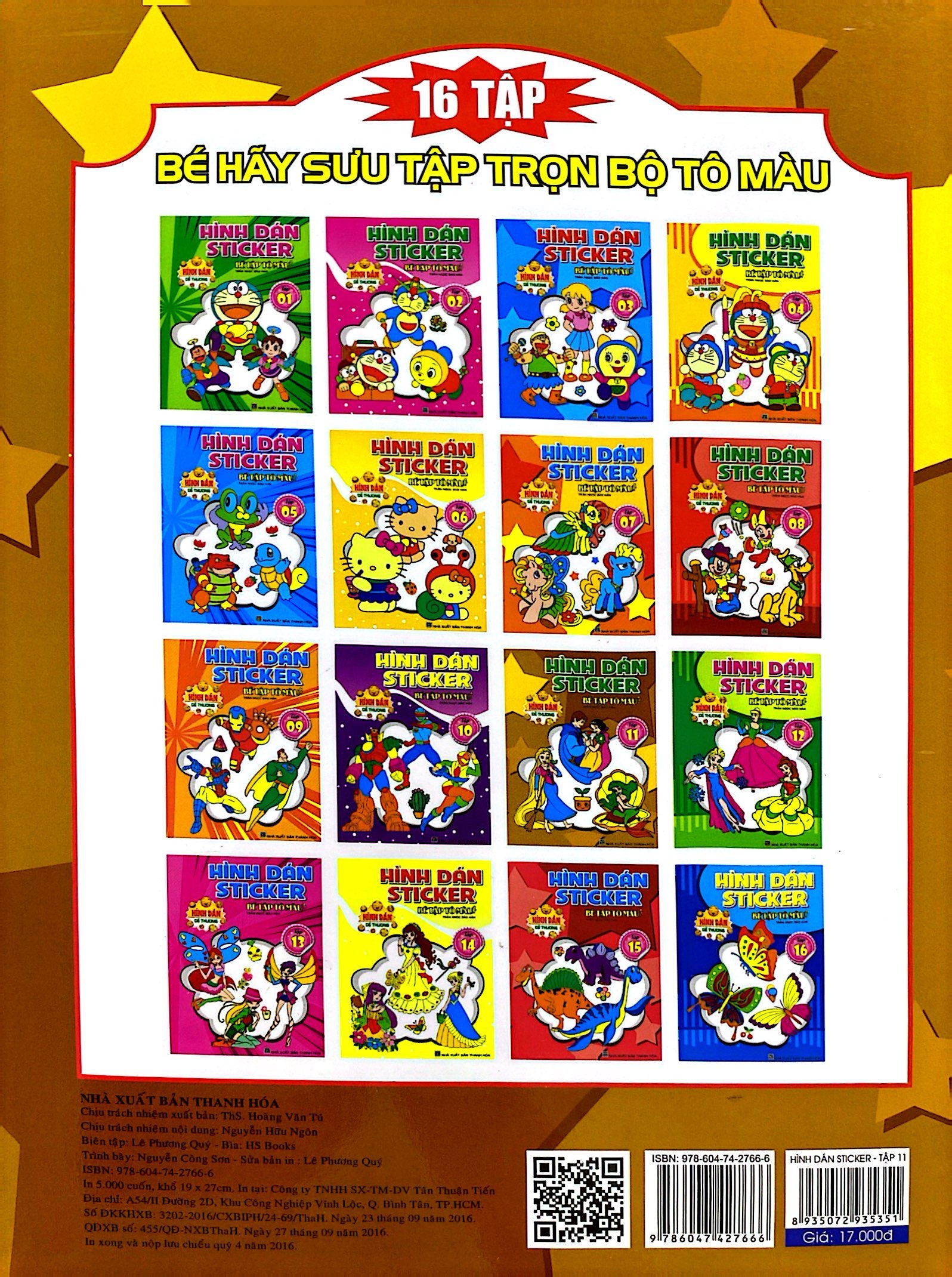 bộ hình dán sticker - bé tập tô màu - quyển 11 - Ảnh 6