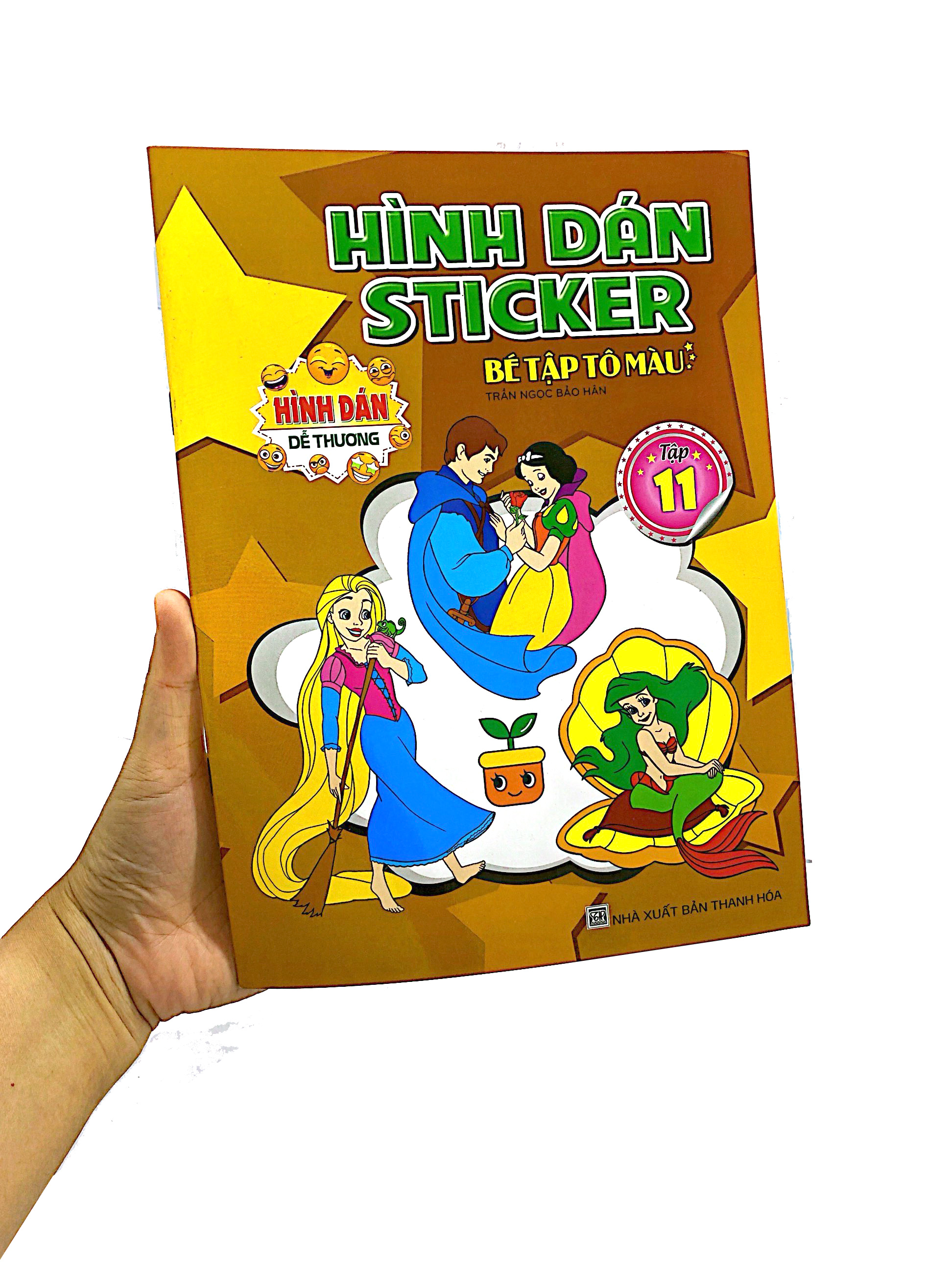 bộ hình dán sticker - bé tập tô màu - quyển 11 - Ảnh 7