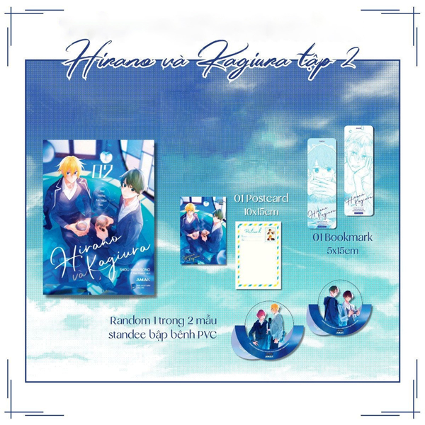 Bộ Hirano Và Kagiura - Tập 2 - Tặng Kèm Bookmark Hai Mặt + Postcard + Random 1 Trong 2 Mẫu Standee PVC Bập Bênh