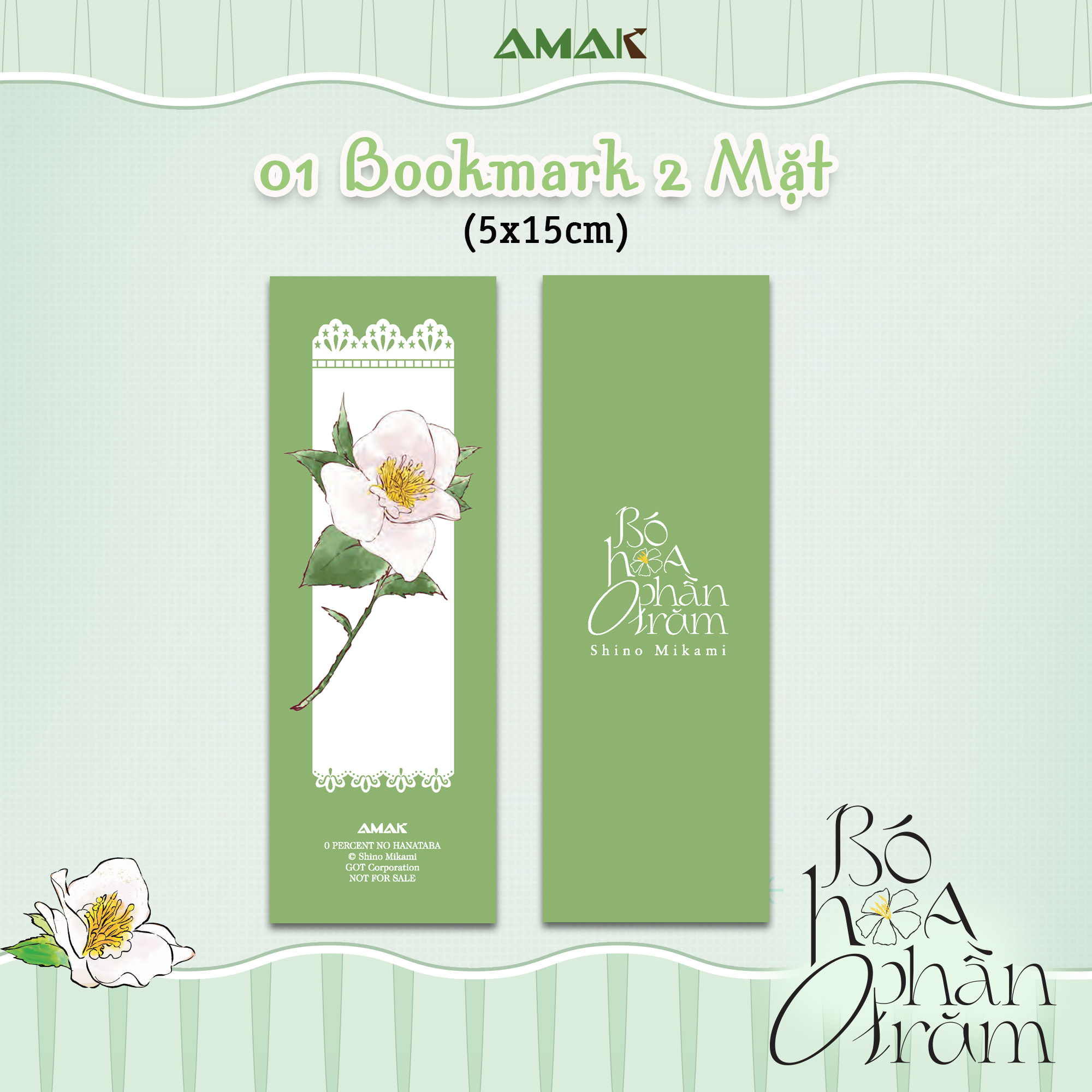 bó hoa 0 phần trăm - tặng kèm 01 bookmark hai mặt và 01 flower card xinh xắn - Ảnh 4