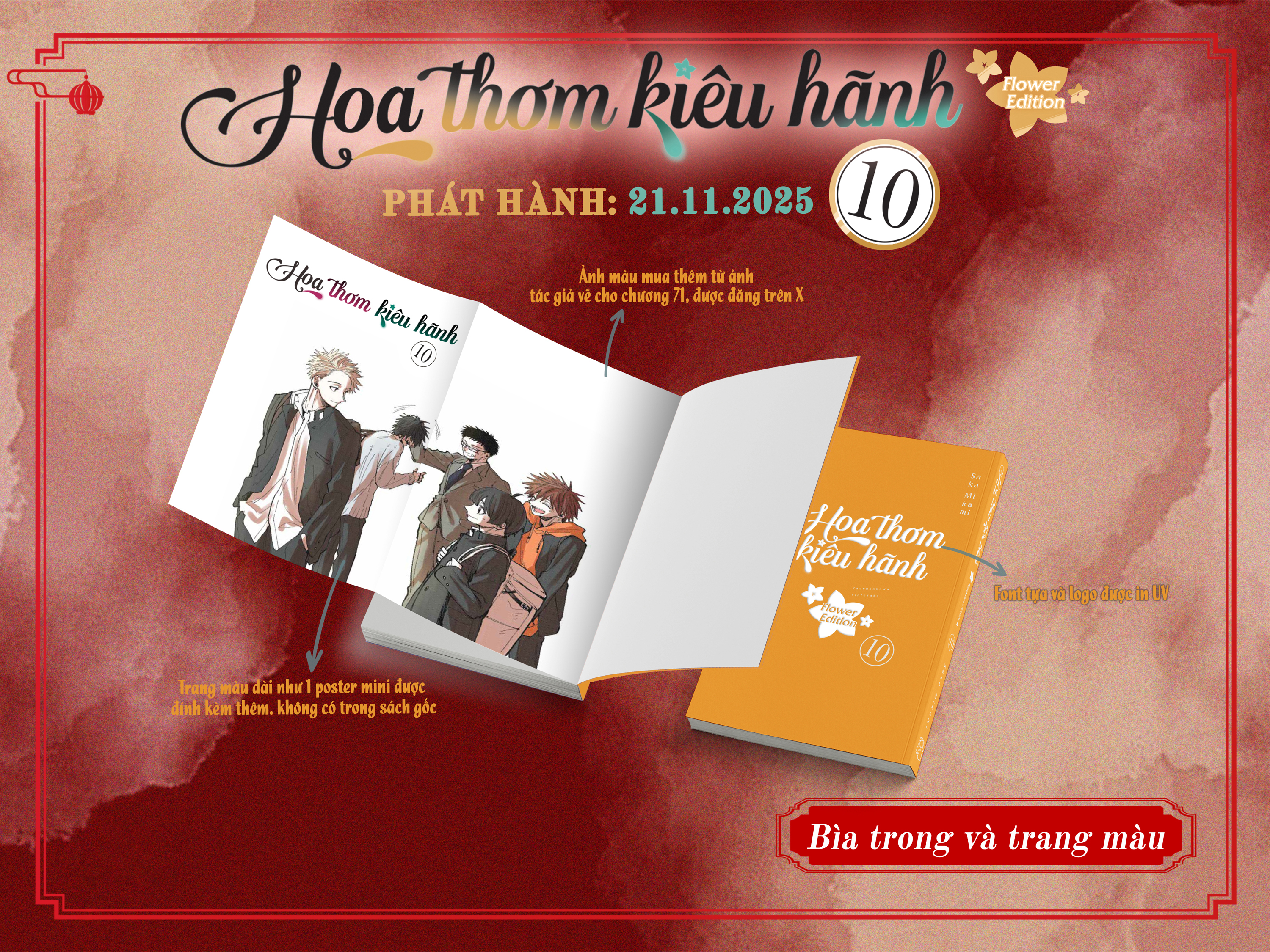 Bộ Hoa Thơm Kiêu Hãnh - Tập 10 - Flower Edition - Tặng Kèm Lịch Giấy Để Bàn + Móc Khóa Mica + Hộp Giấy Đựng Quà - Ảnh 4