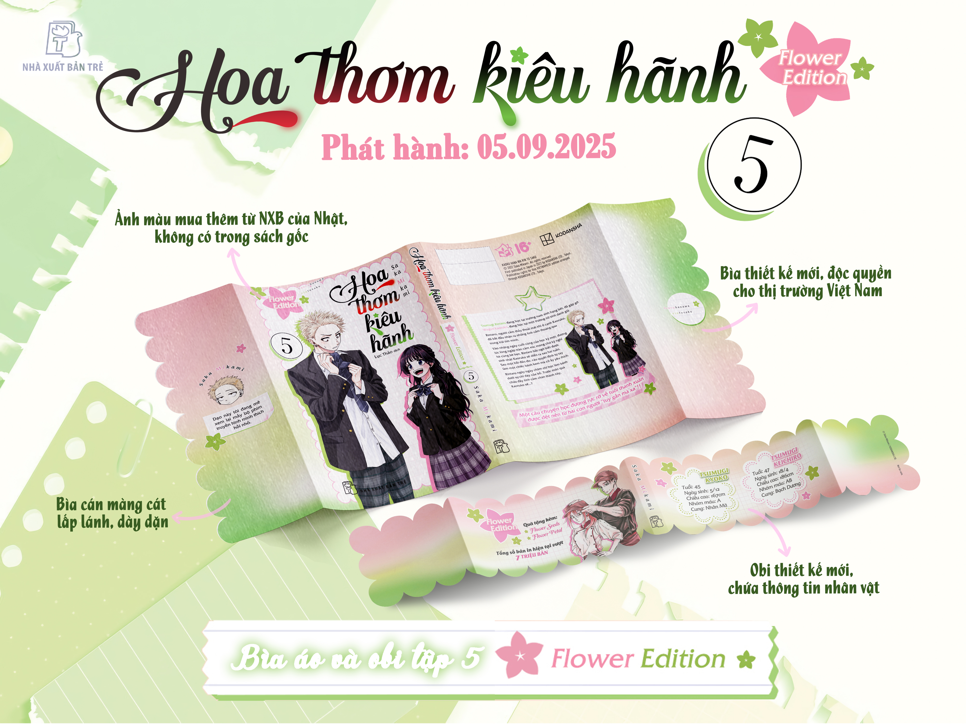Bộ Hoa Thơm Kiêu Hãnh - Tập 5 - Flower Edition - Tặng Kèm Set 6 Standee PVC + Móc Khóa Mica + Hộp Giấy Đựng Quà - Ảnh 3
