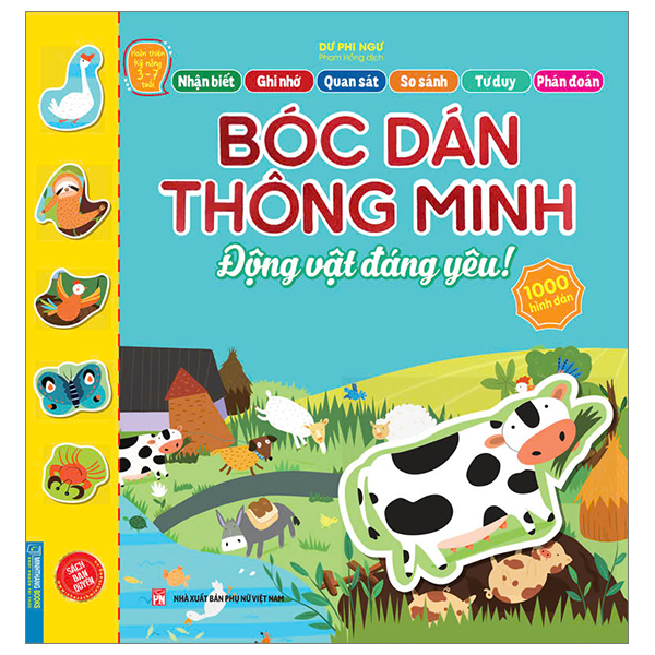 Bộ Hoàn Thiện Kỹ Năng 3-7 Tuổi - Bóc Dán Hình Thông Minh - Động Vật Đáng Yêu