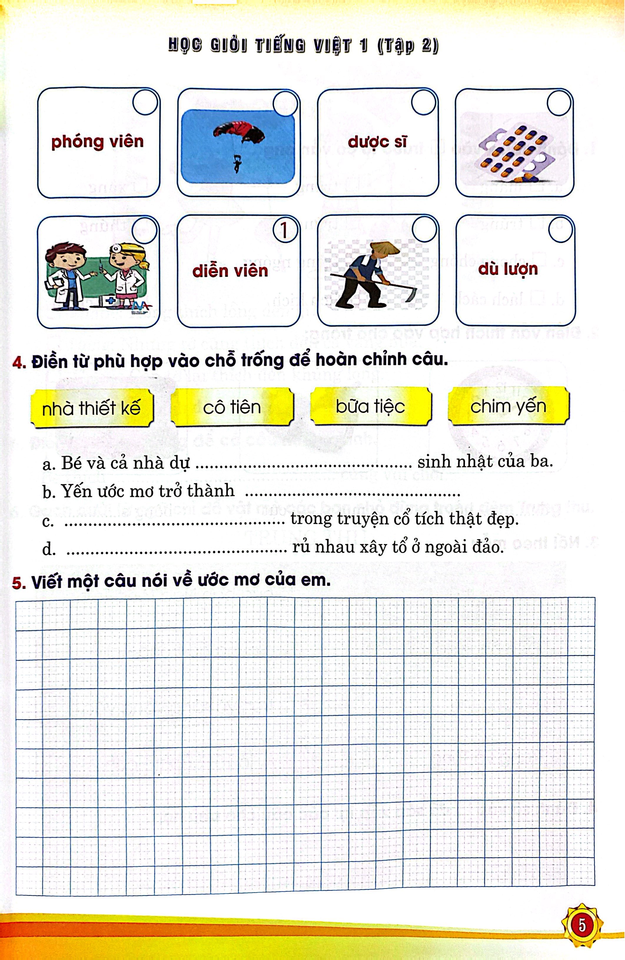 Bo
						
										
										Hoc Gioi Tieng Viet 1 - Tap 2 (Sach Bo Tro, Tang Cuong Bai Tap Cho Hoc Sinh Luyen Tap) - Ảnh 5