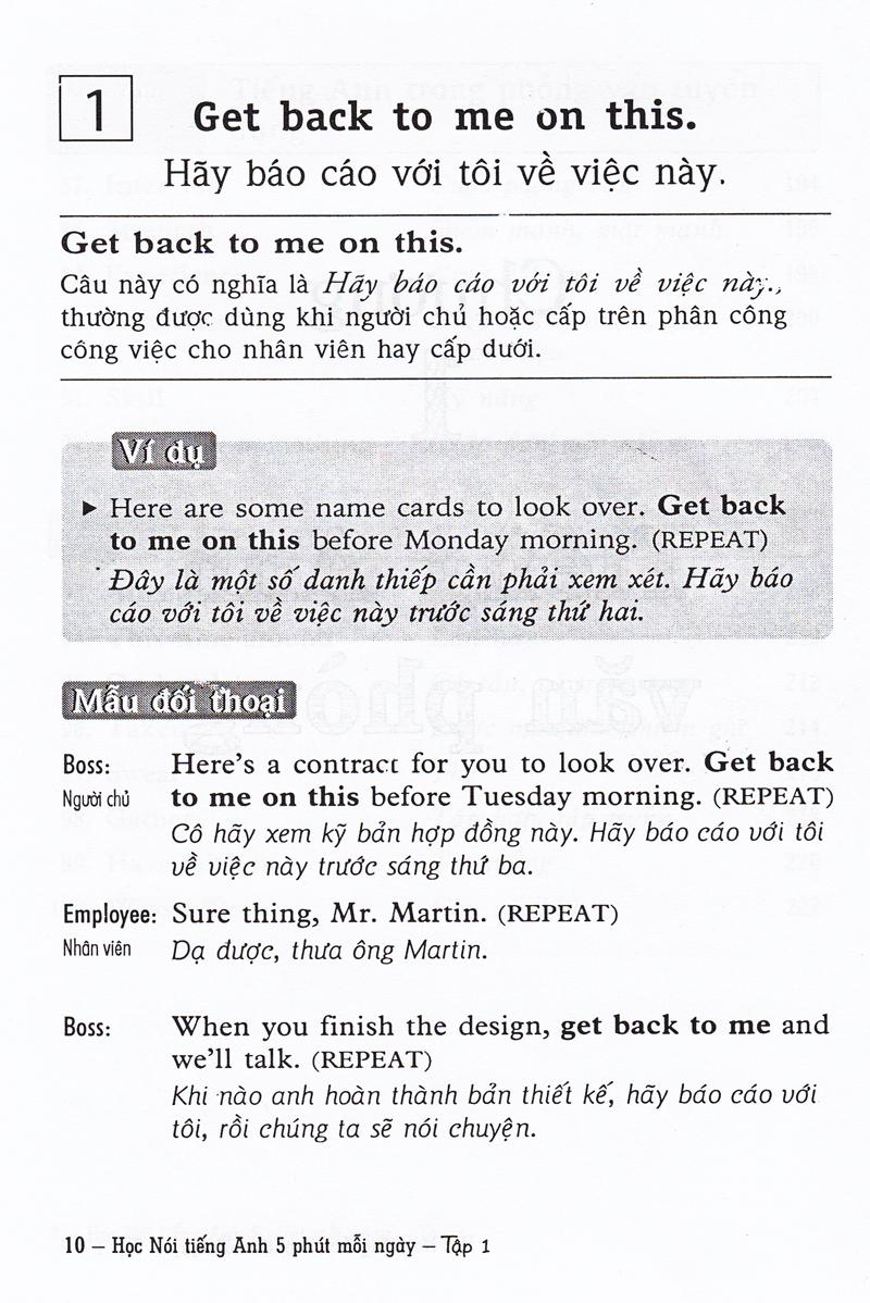bộ học nói tiếng anh 5 phút mỗi ngày - tập 1 (kèm cd) - Ảnh 10