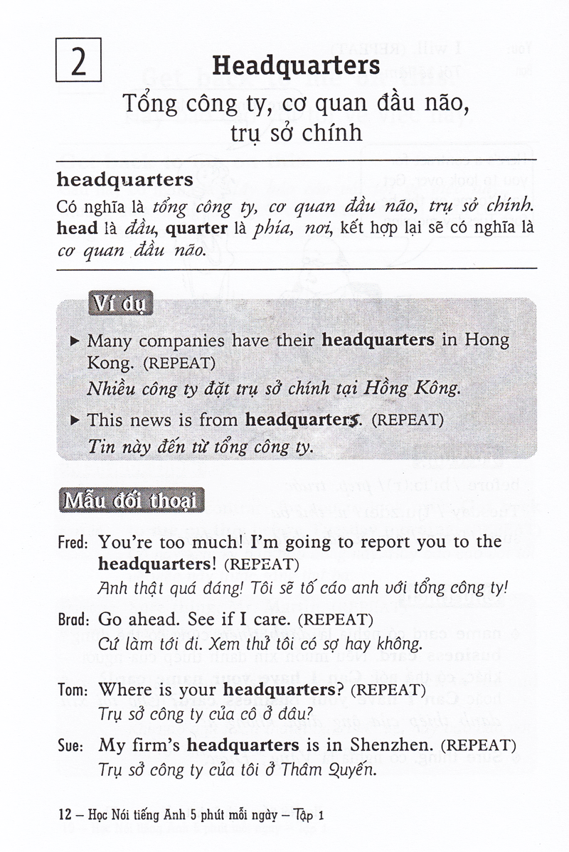 bộ học nói tiếng anh 5 phút mỗi ngày - tập 1 (kèm cd) - Ảnh 12