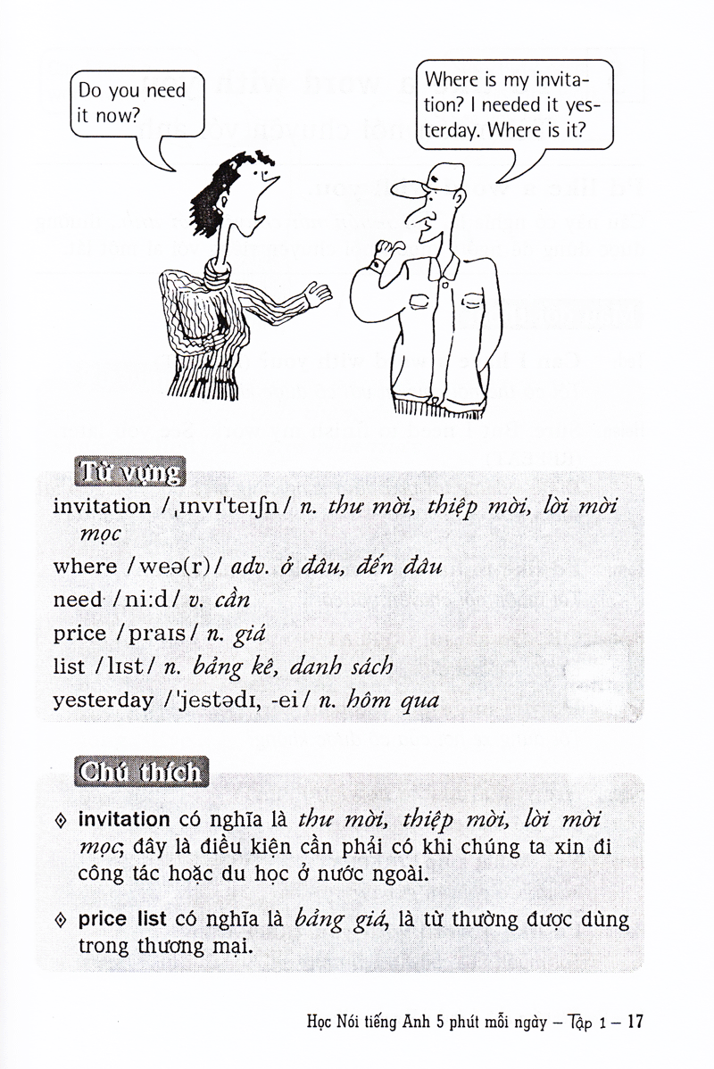 bộ học nói tiếng anh 5 phút mỗi ngày - tập 1 (kèm cd) - Ảnh 17