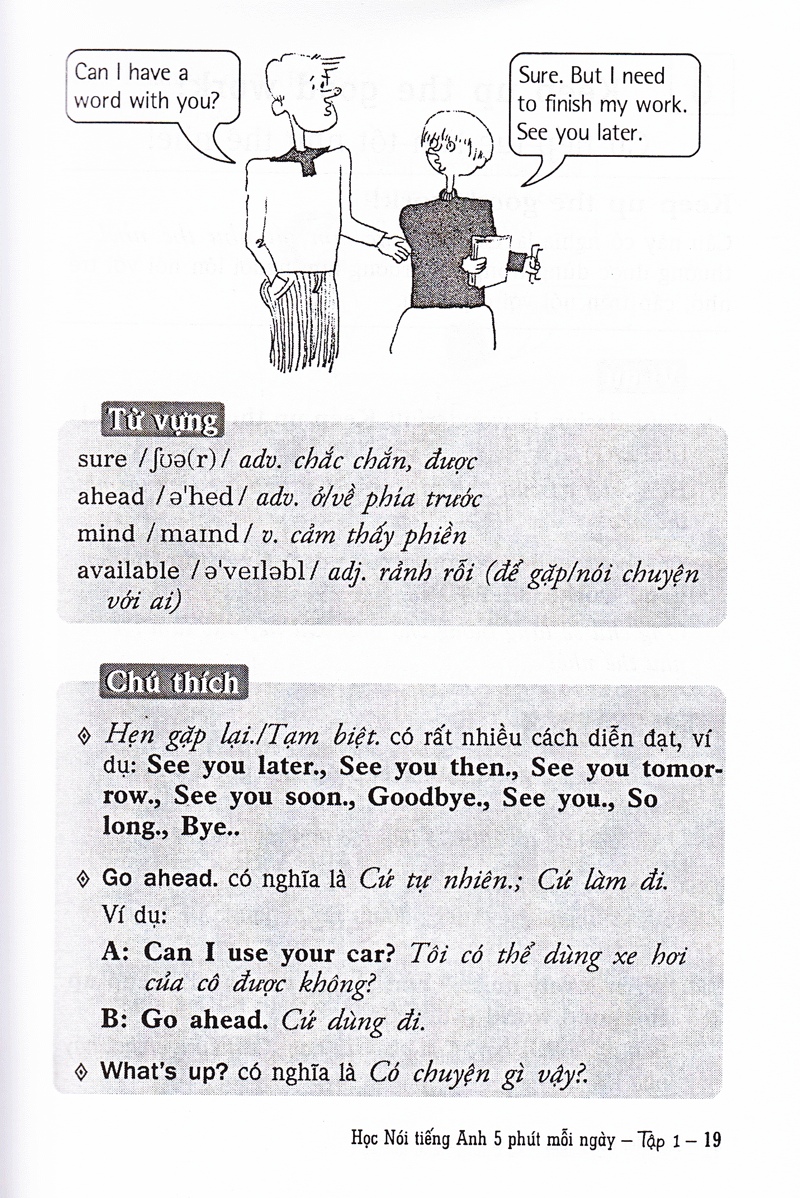 bộ học nói tiếng anh 5 phút mỗi ngày - tập 1 (kèm cd) - Ảnh 19