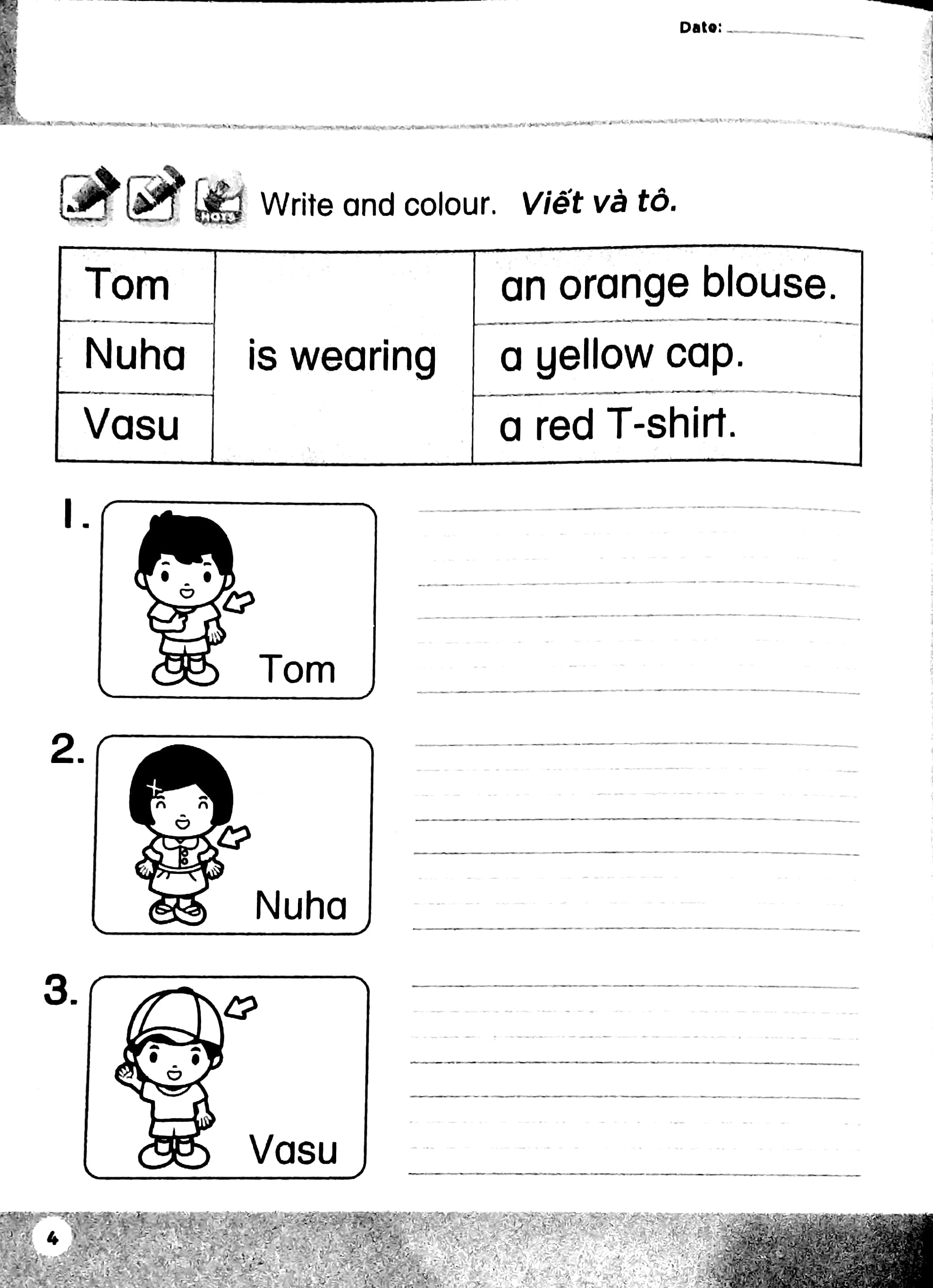 bộ học tiếng anh siêu thú vị - sách luyện tập 4 - Ảnh 5