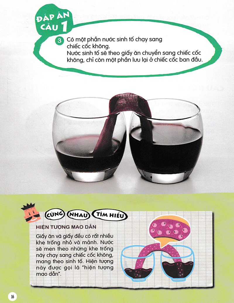 bộ hỏi đáp khoa học vui: nước biết trèo tường sao? - 29 thí nghiệm khoa học cực dễ làm - Ảnh 17