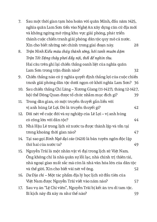 Bộ Hỏi Đáp Lịch Sử Việt Nam - Tập 3 - Từ Khởi Nghĩa Lam Sơn Đến Nửa Đầu Thế Kỷ XIX - Ảnh 13