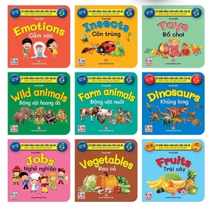 bộ hộp baby's first picture dictionary - từ điển bằng hình đầu tiên của bé - dành cho bé từ 0-6 tuổi - hộp vàng (trọn bộ 9 cuốn) - 2022 - Ảnh 3