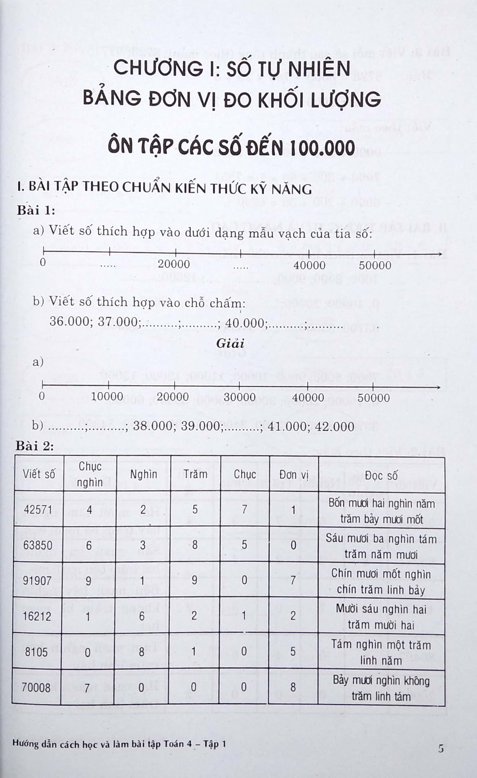 bộ hướng dẫn cách học và làm bài tập toán 4 - tập 1 - Ảnh 5