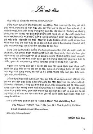 bộ hướng dẫn học ngữ văn 8 - tập 1 (bám sát sgk chân trời sáng tạo) - Ảnh 3