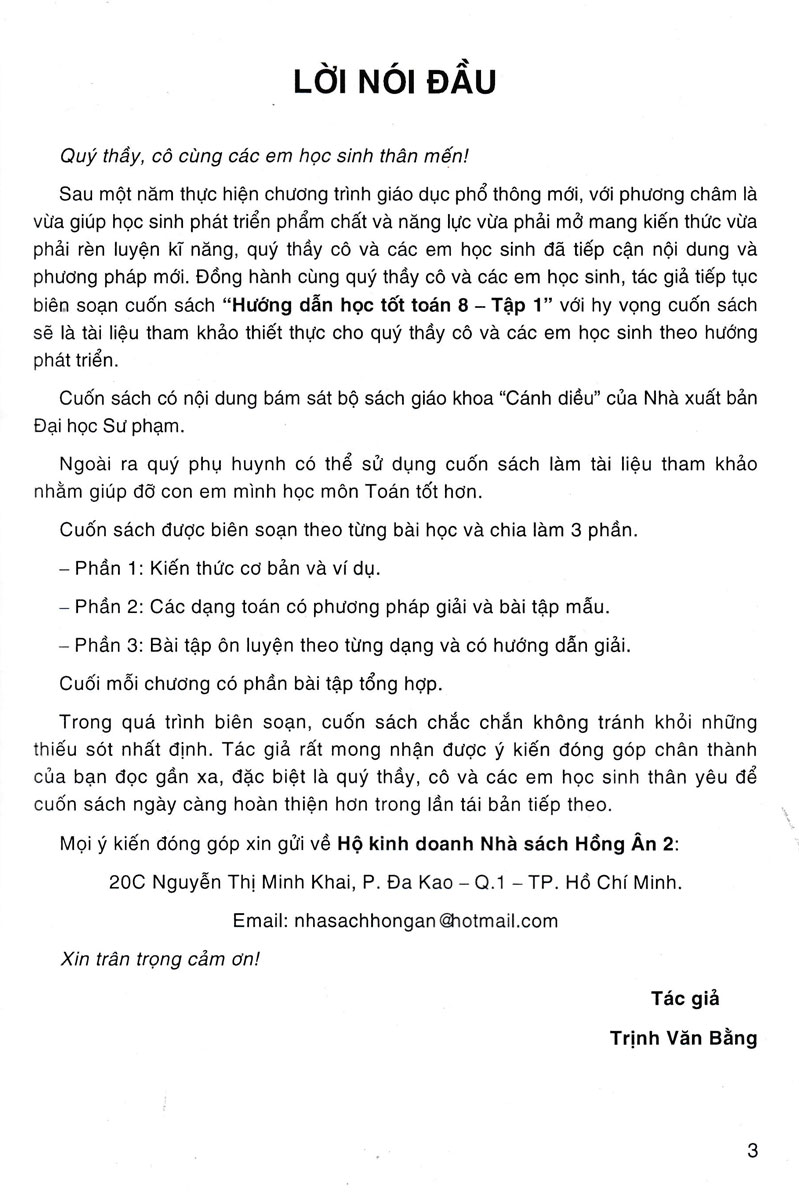 bộ hướng dẫn học tốt toán 8 - tập 1 (bám sát sgk cánh diều) - Ảnh 3