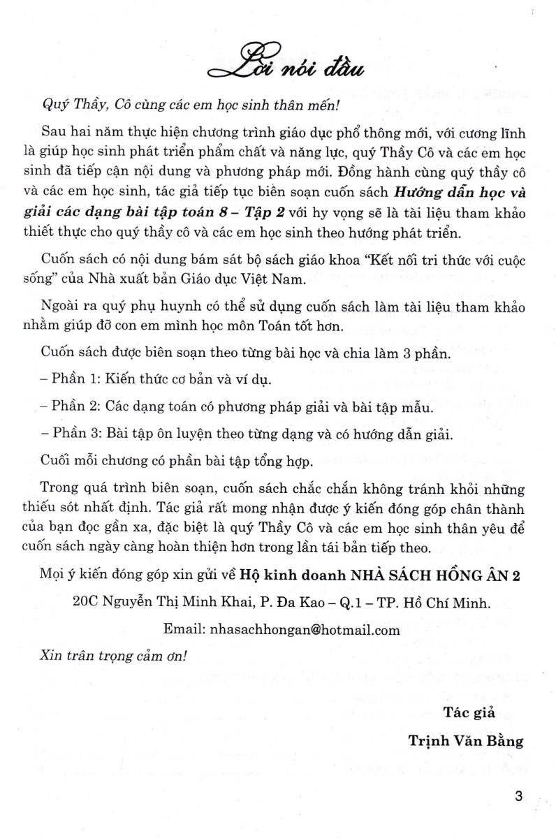 bộ hướng dẫn học và giải các dạng bài tập toán 8 - tập 2 (bám sát sgk kết nối tri thức với cuộc sống) - Ảnh 3