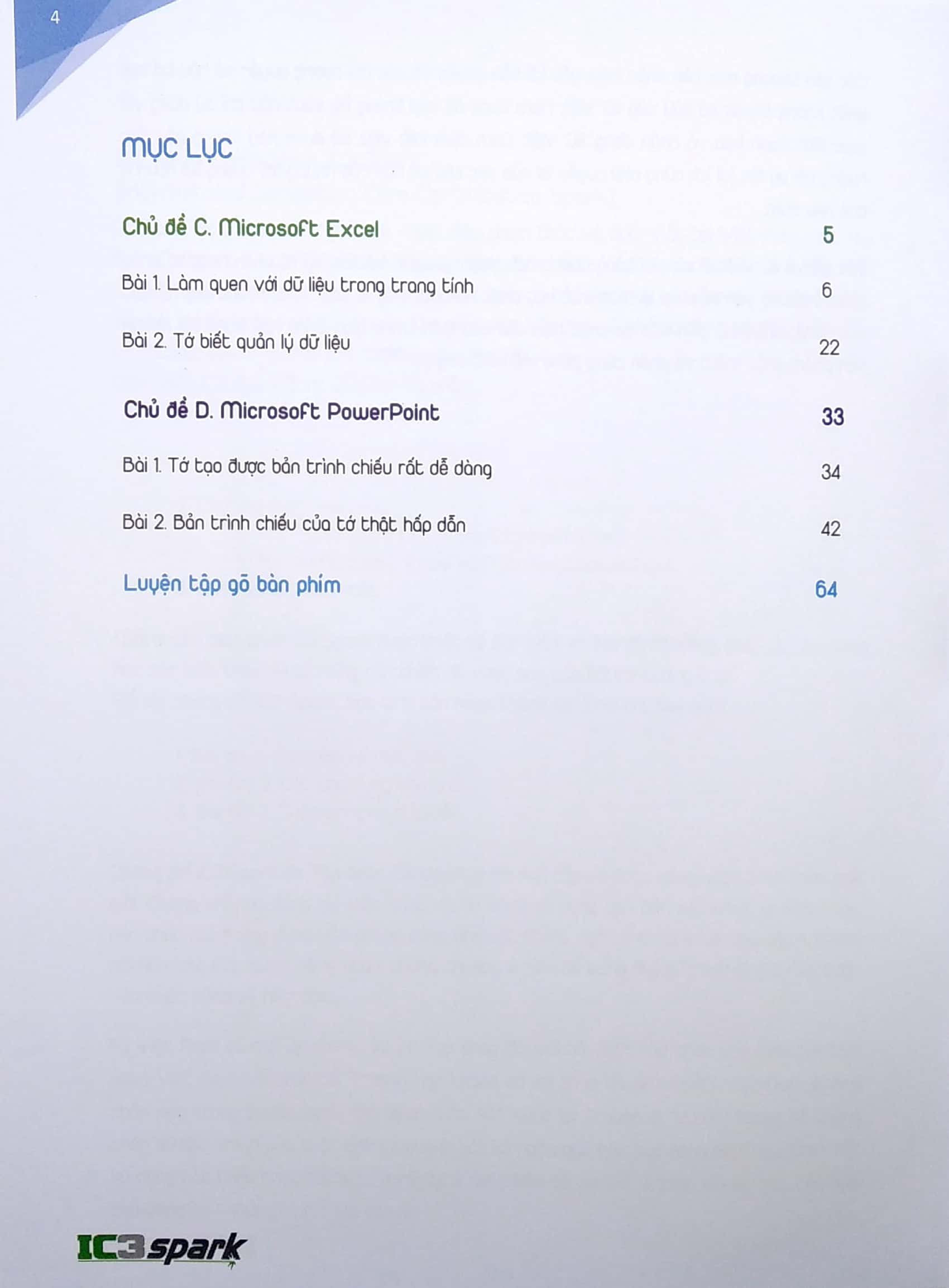 bộ ic3 spark - các ứng dụng chủ chốt - tập 2: microsoft excel và microsoft powerpoint - Ảnh 7