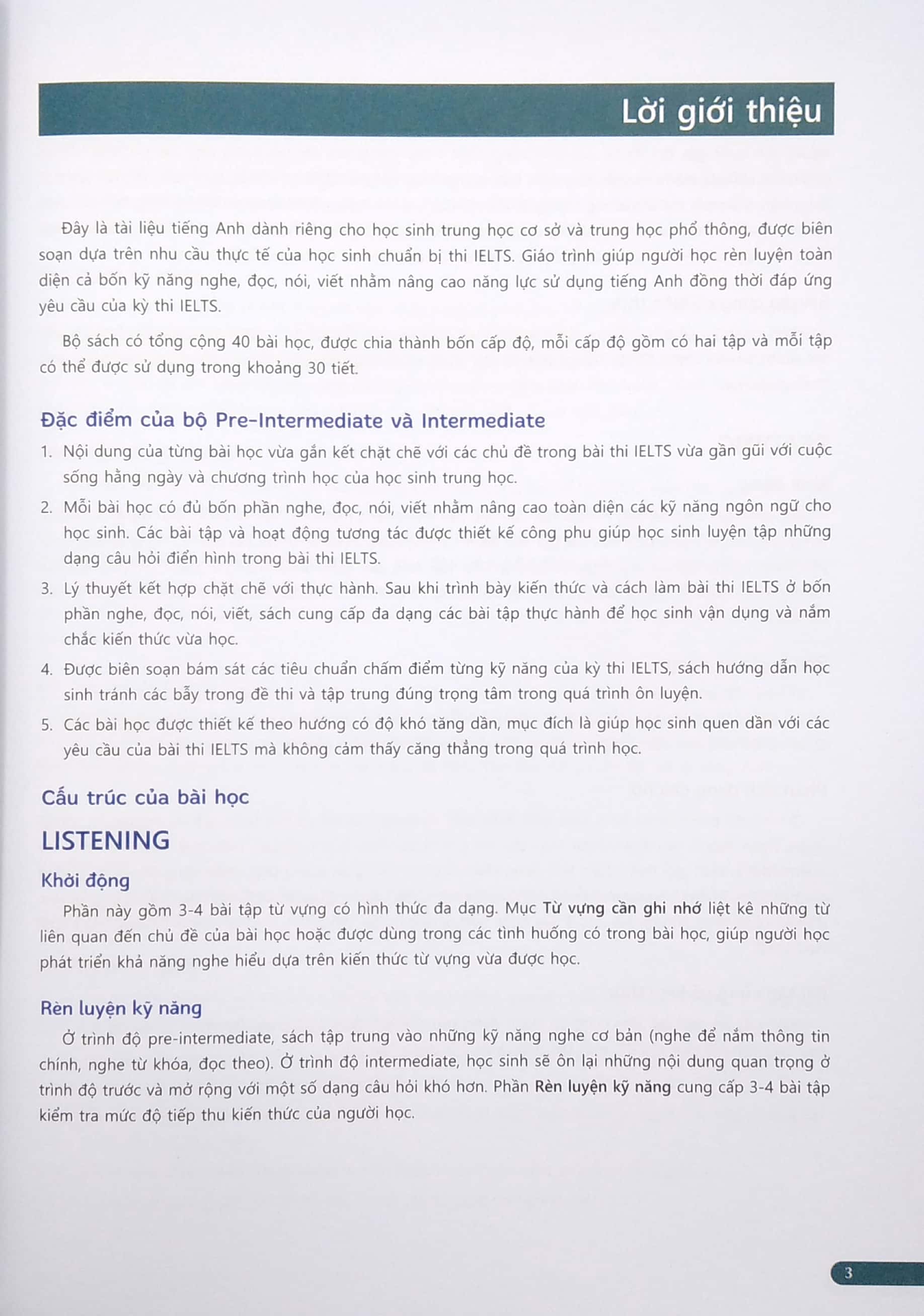 bộ ielts trung học - intermediate - book 1 - Ảnh 3