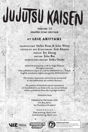 bộ jujutsu kaisen 15 (english edition) - Ảnh 4