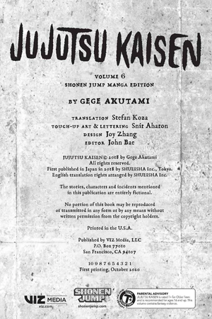 bộ jujutsu kaisen 6 (english edition) - Ảnh 4