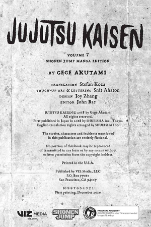 bộ jujutsu kaisen 7 (english edition) - Ảnh 4