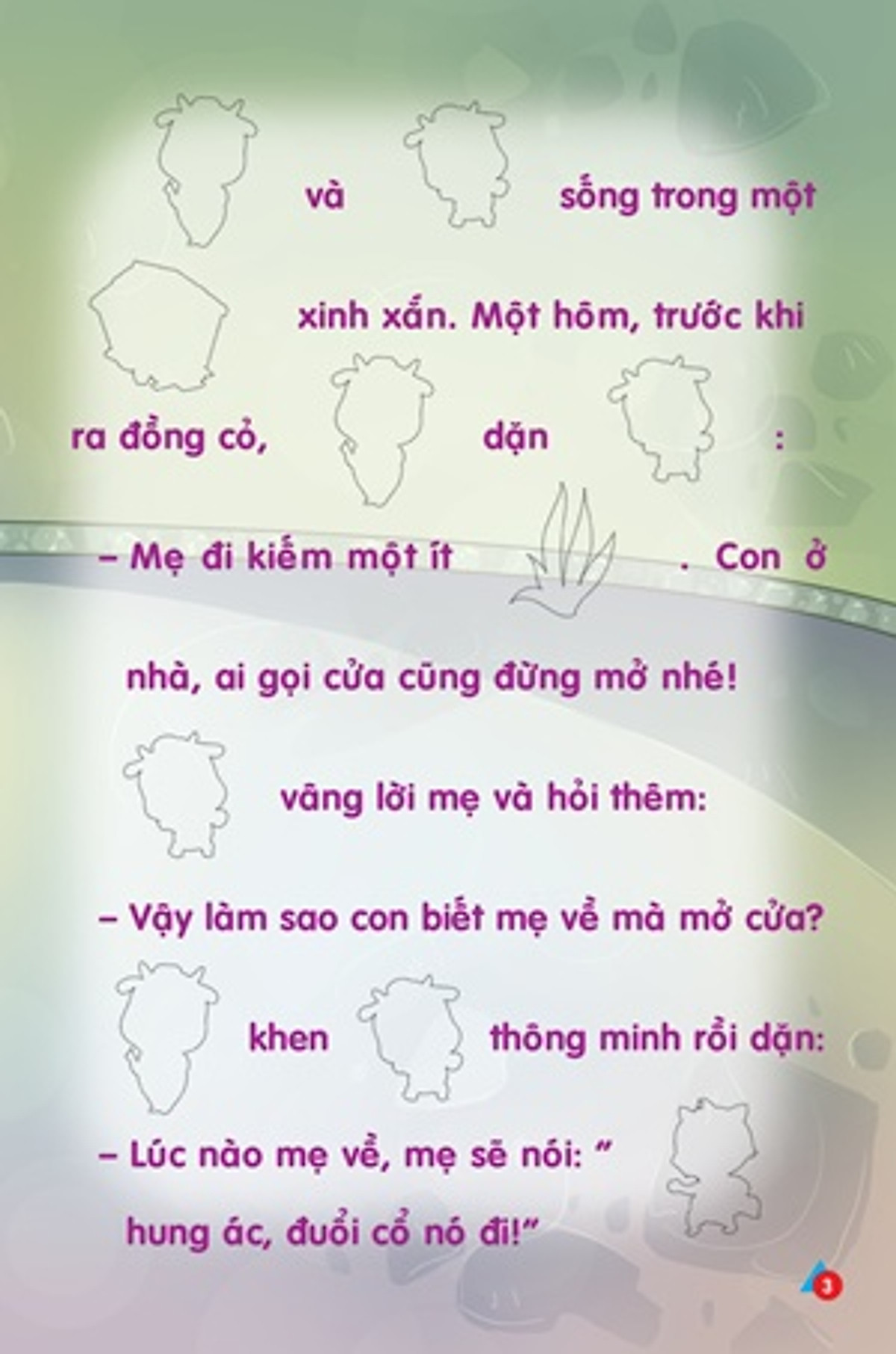 bộ kể chuyện dán hình 4 - dê con nhanh trí - Ảnh 4