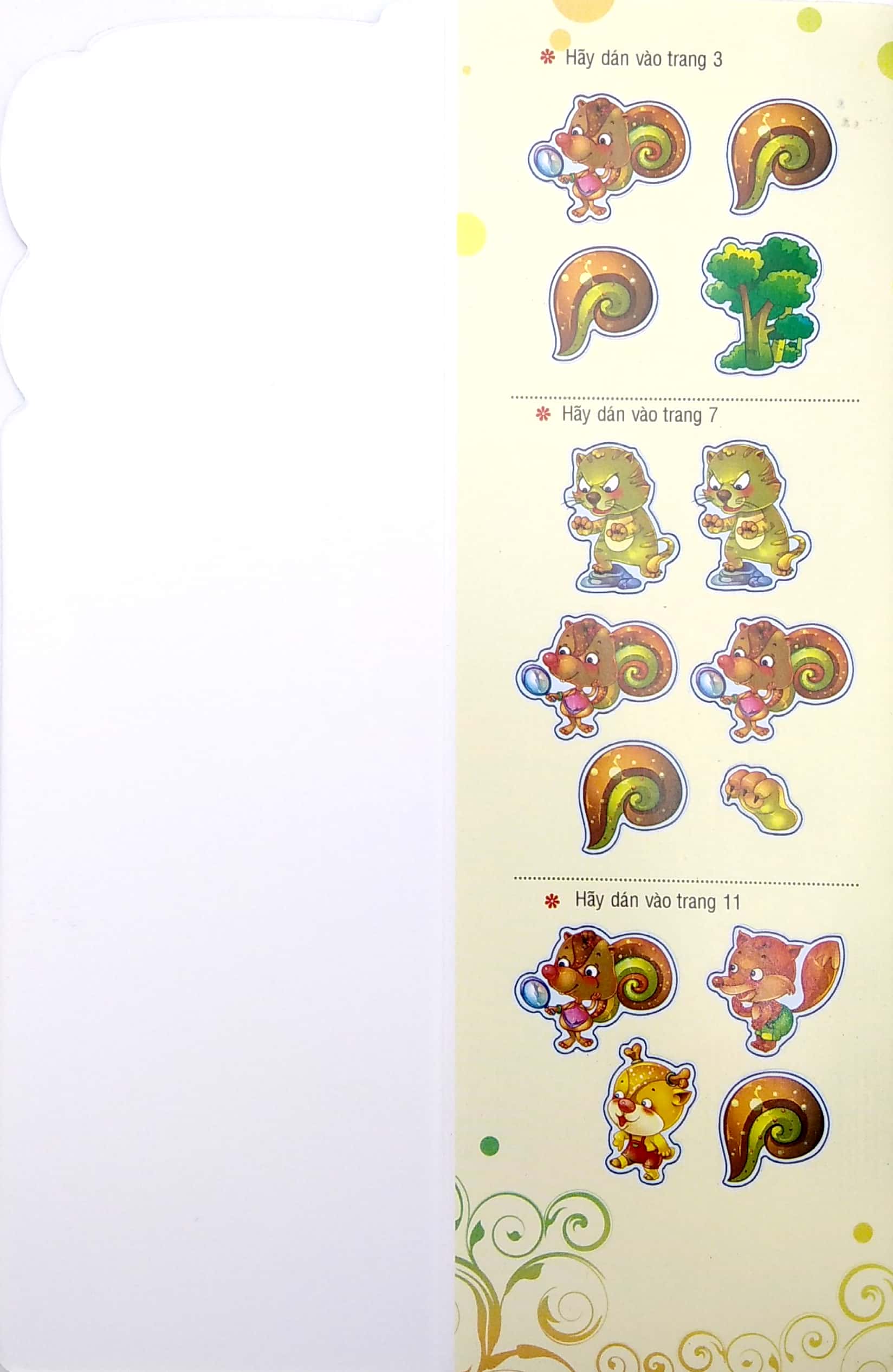 bộ kể chuyện dán hình 5 - cái đuôi của sóc nâu - Ảnh 3