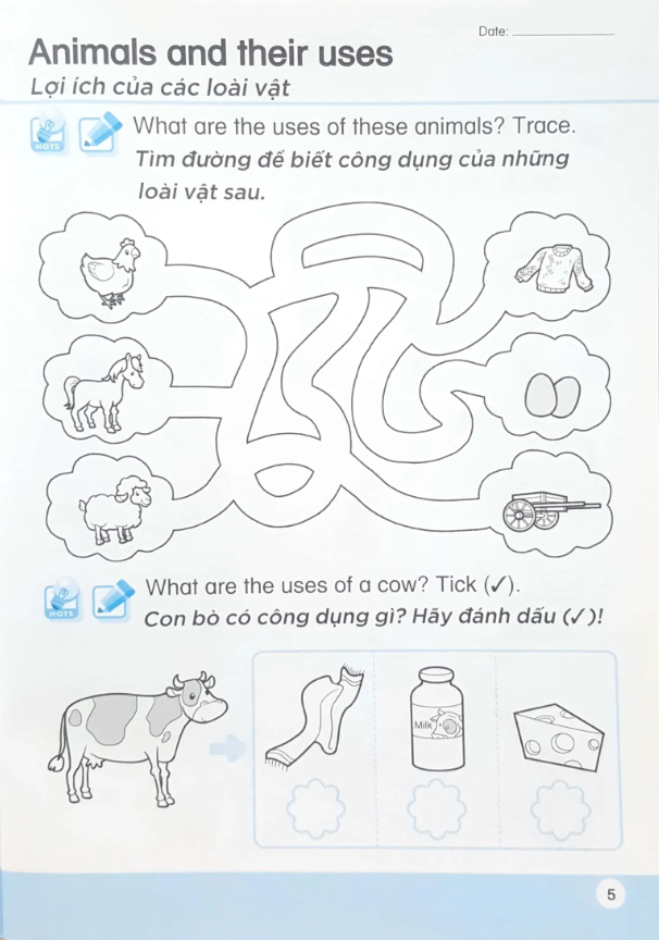 bộ khoa học tiền tiểu học song ngữ- sách luyện tập 5 - Ảnh 8