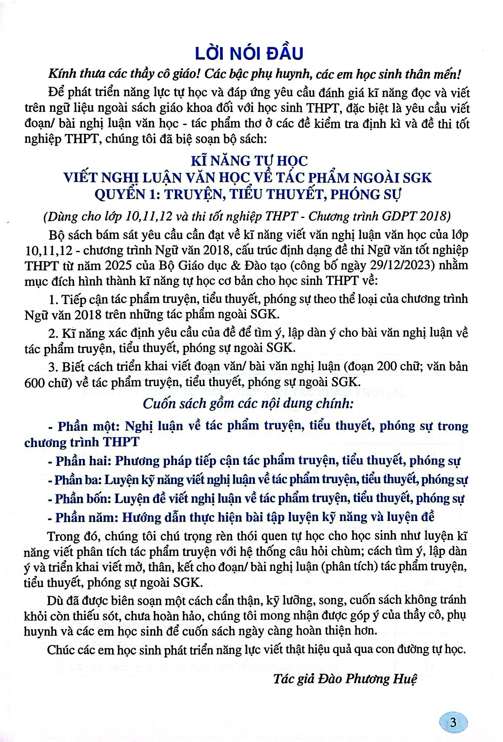 Bo
						
										
										Ki Nang Tu Hoc Viet Van Nghi Luan Van Hoc Ve Tac Pham Ngoai SGK - Quyen 1 - Truyen, Tieu Thuyet, Phong Su - Ảnh 3