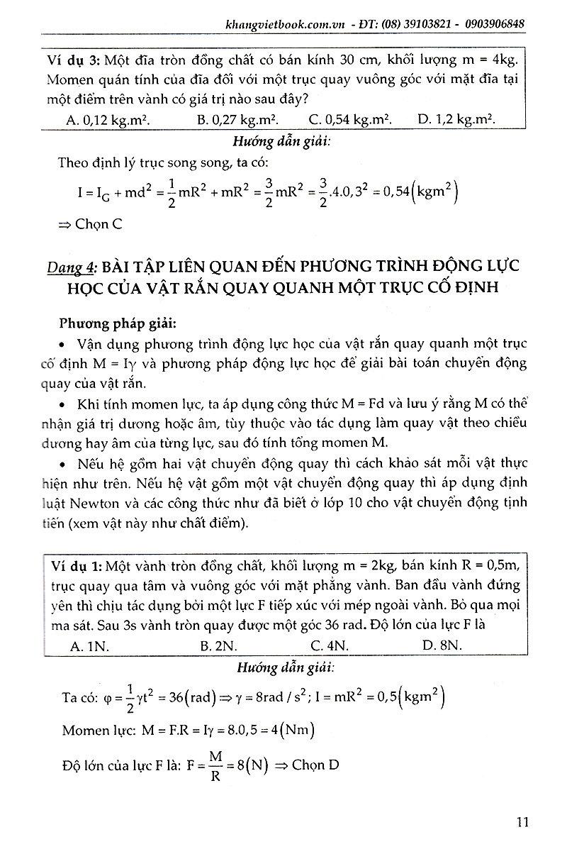 bộ kĩ thuật giải nhanh bài tập trắc nghiệm vật lí 12 - tập 1 - Ảnh 12
