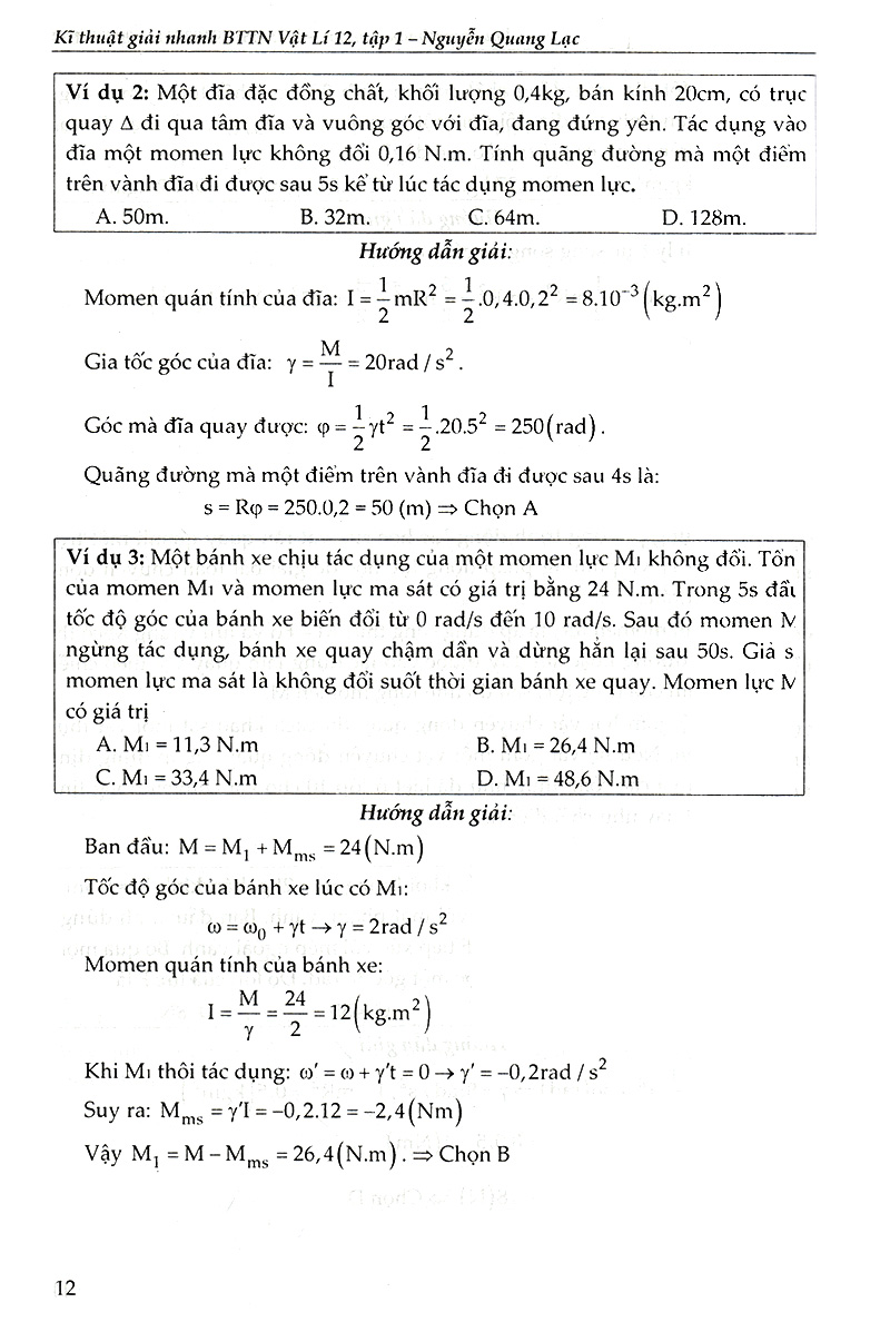 bộ kĩ thuật giải nhanh bài tập trắc nghiệm vật lí 12 - tập 1 - Ảnh 13