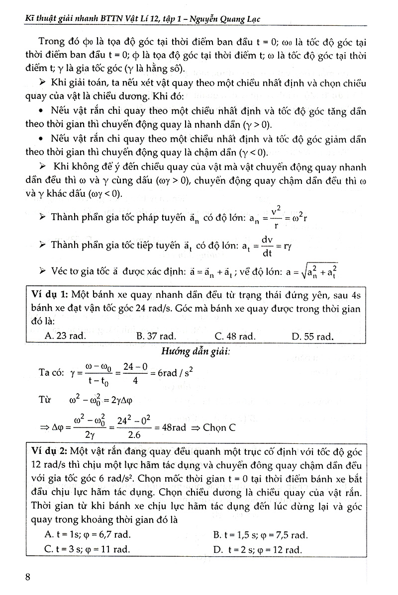 bộ kĩ thuật giải nhanh bài tập trắc nghiệm vật lí 12 - tập 1 - Ảnh 9