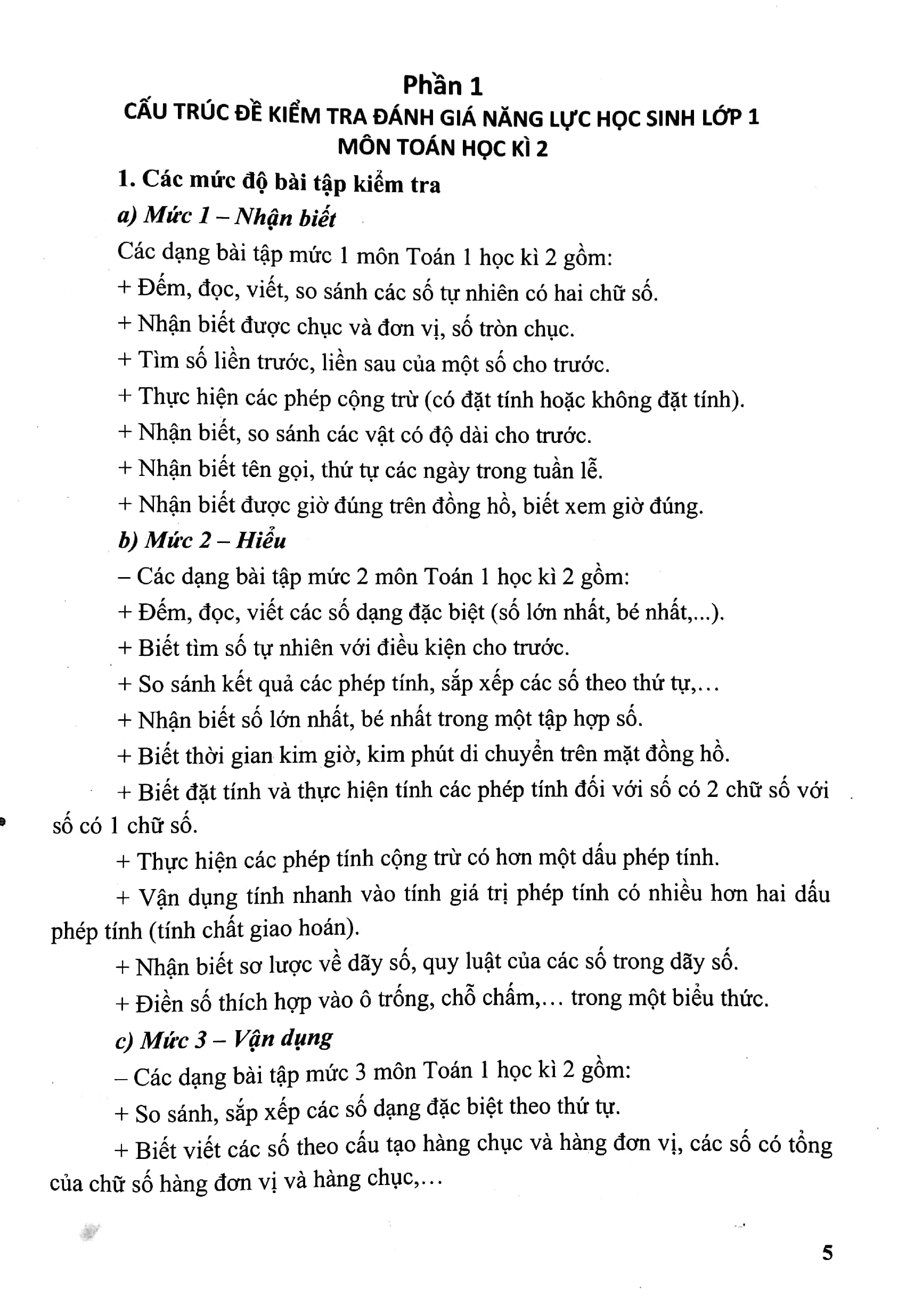 bộ kiểm tra, đánh giá năng lực học sinh lớp 1 môn toán - học kì 2 - Ảnh 5