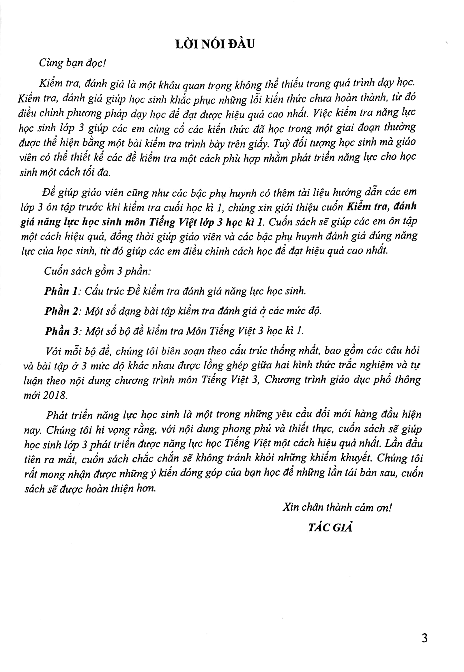 bộ kiểm tra, đánh giá năng lực học sinh lớp 3 - môn tiếng việt - học kì 1 - Ảnh 4