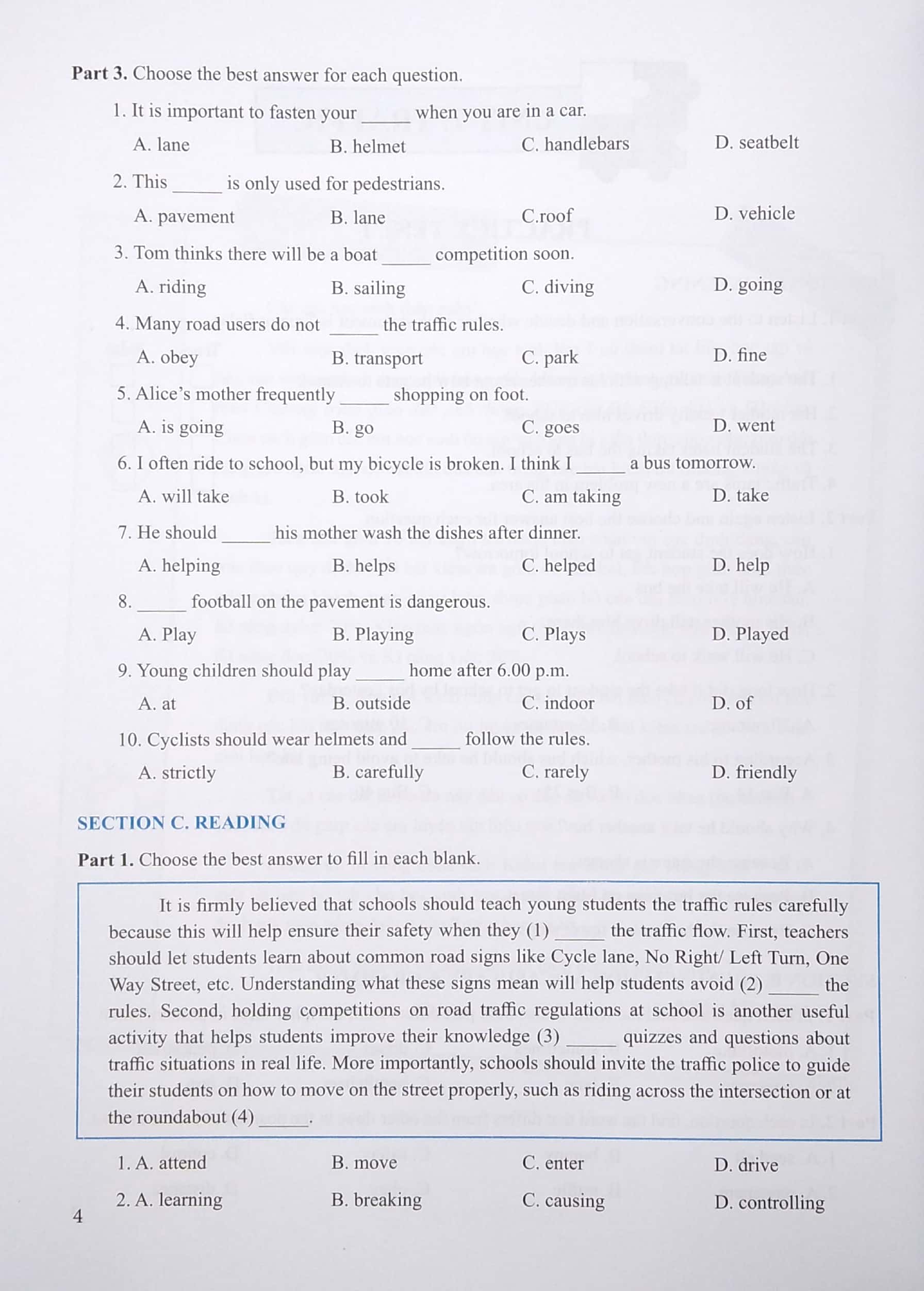 bộ kiểm tra đánh giá tiếng anh 7 - tập 2 - Ảnh 5