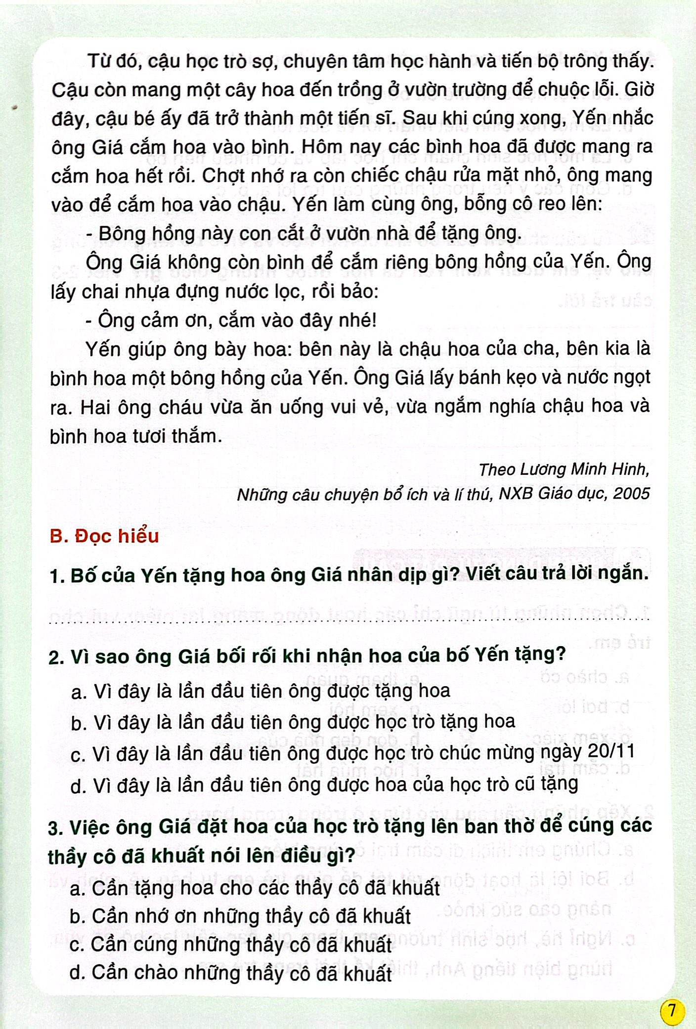 Bo
						
										
										Kiem Tra Va Danh Gia Nang Luc Tieng Viet 3 - Hoc Ki 1 (Theo Chuong Trinh Giao Duc Pho Thong 2018) - Ảnh 7