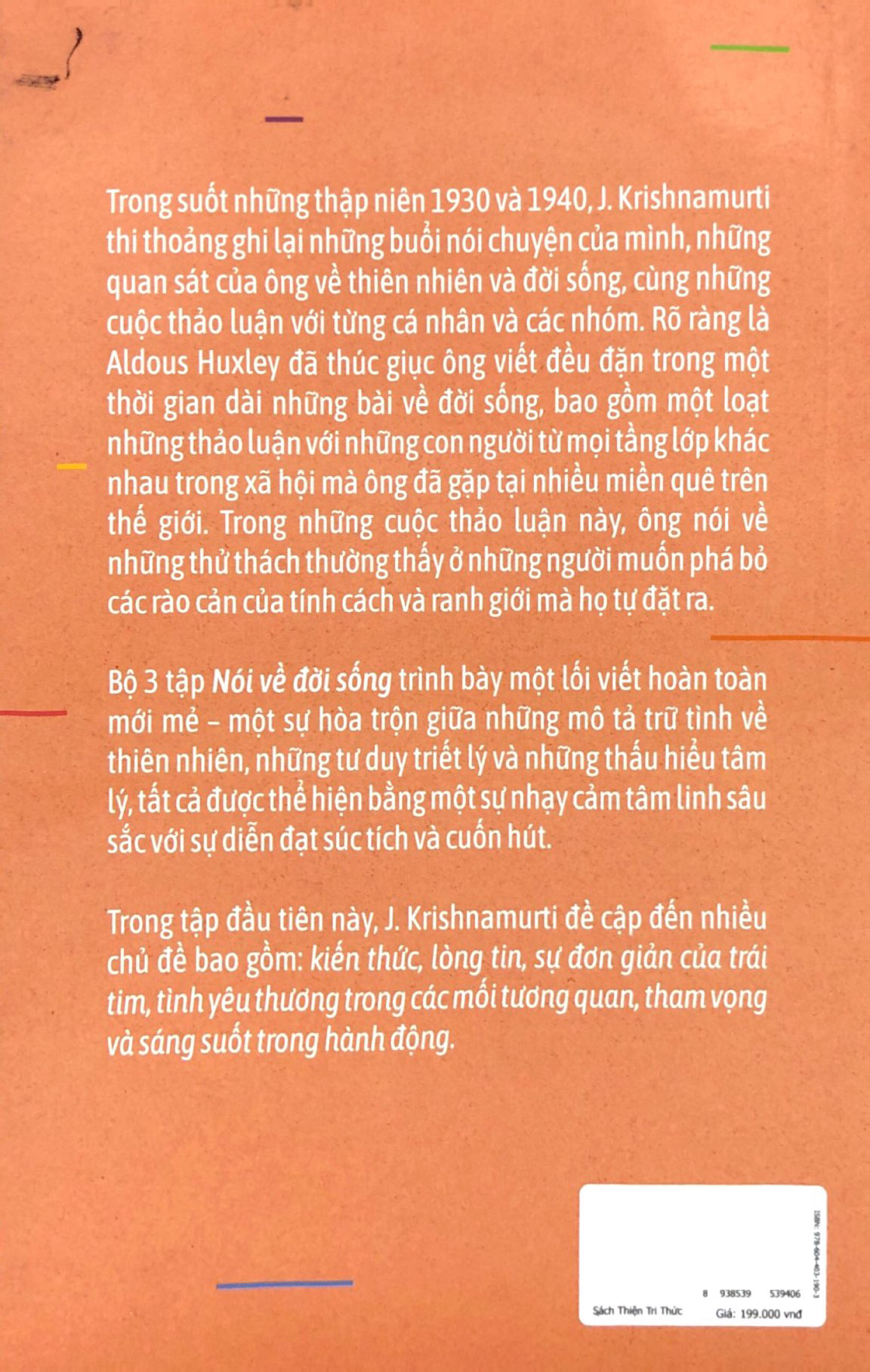 Bộ Krishnamurti Nói Về Đời Sống - Tập 1 - Ảnh 8