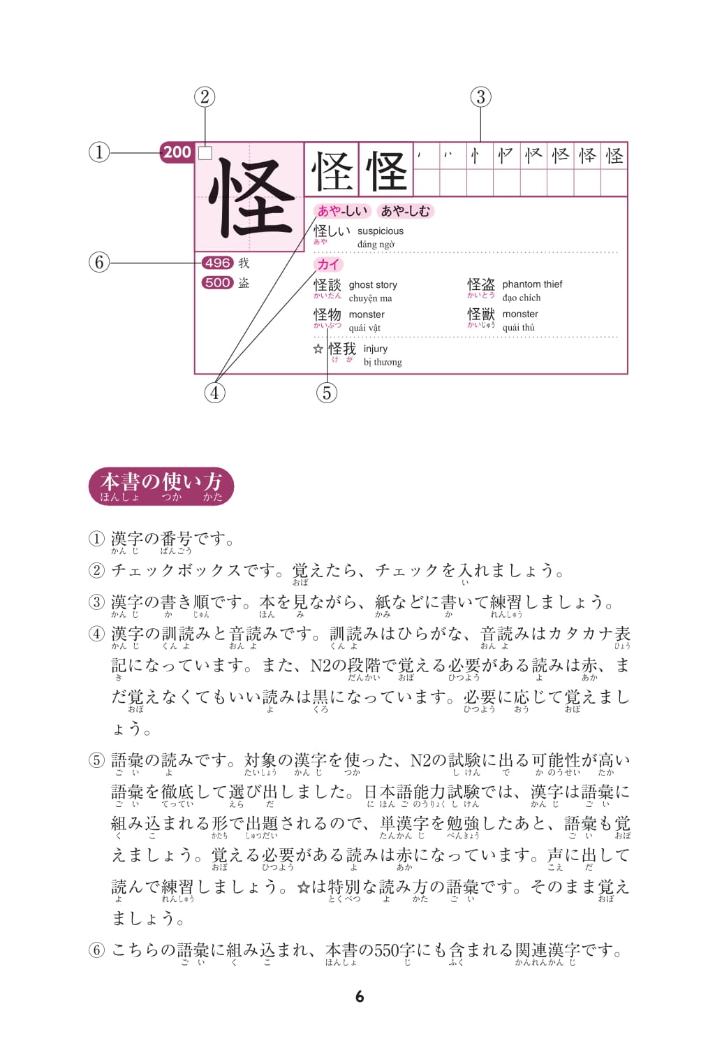 Bộ Kỳ Thi Năng Lực Nhật Ngữ - Sổ Tay Hán Tự N2 - 550 - Ảnh 7