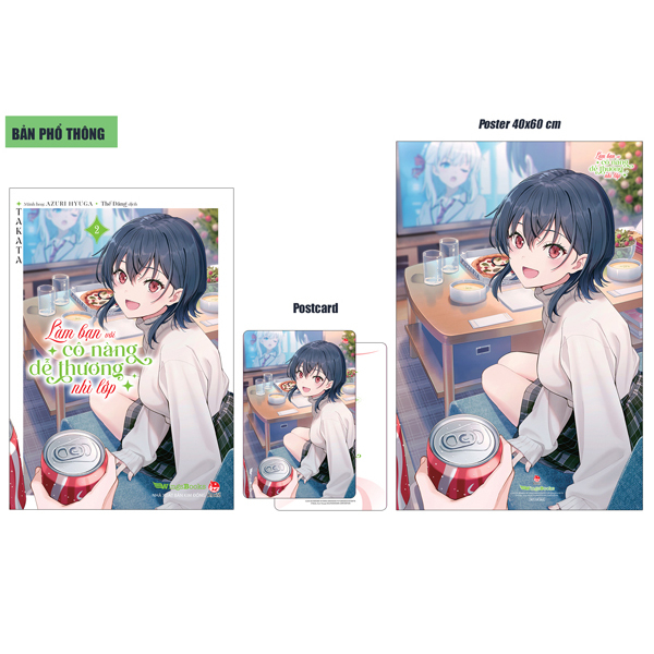 Bộ Làm Bạn Với Cô Nàng Dễ Thương Nhì Lớp - Tập 2 - Tặng Kèm Postcard + Poster