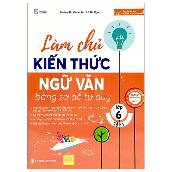 bộ làm chủ kiến thức ngữ văn bằng sơ đồ tư duy lớp 6 - tập 1