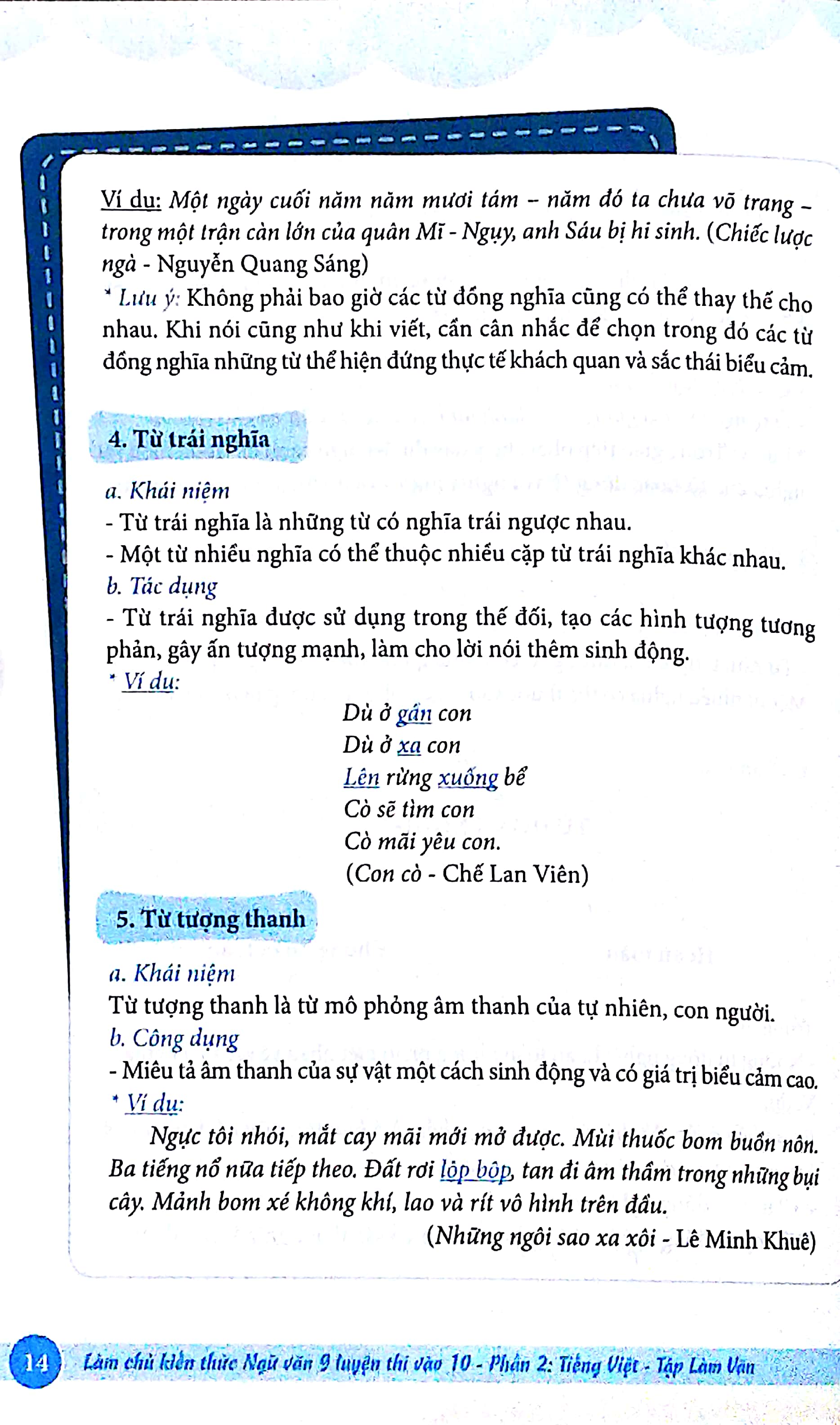 bộ làm chủ kiến thức ngữ văn lớp 9 luyện thi vào 10 - phần 2: tiếng việt - tập làm văn (tái bản 2018) - Ảnh 9