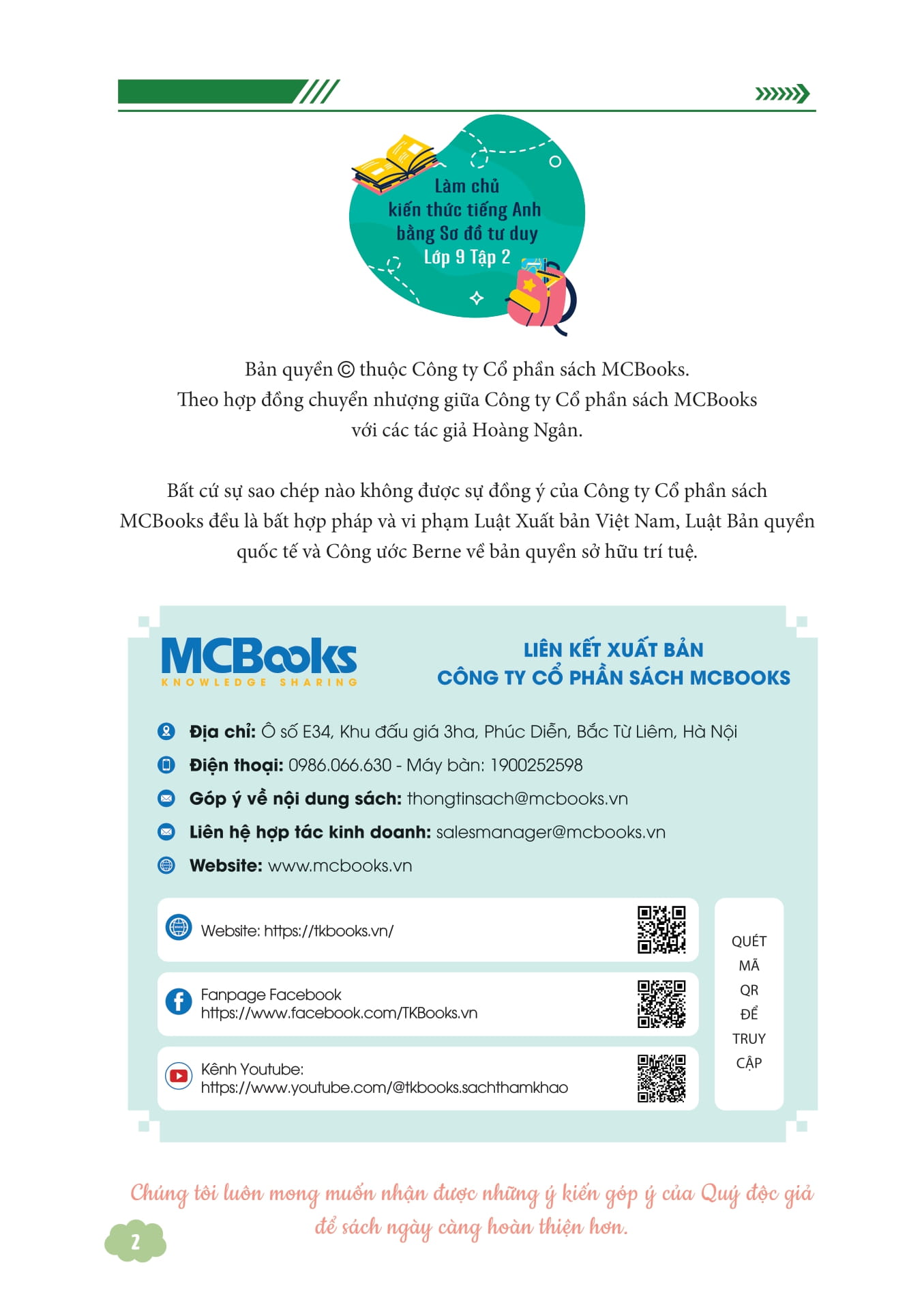 Bộ Làm Chủ Kiến Thức Tiếng Anh Bằng Sơ Đồ Tư Duy Lớp 9 - Tập 2 - Ảnh 3