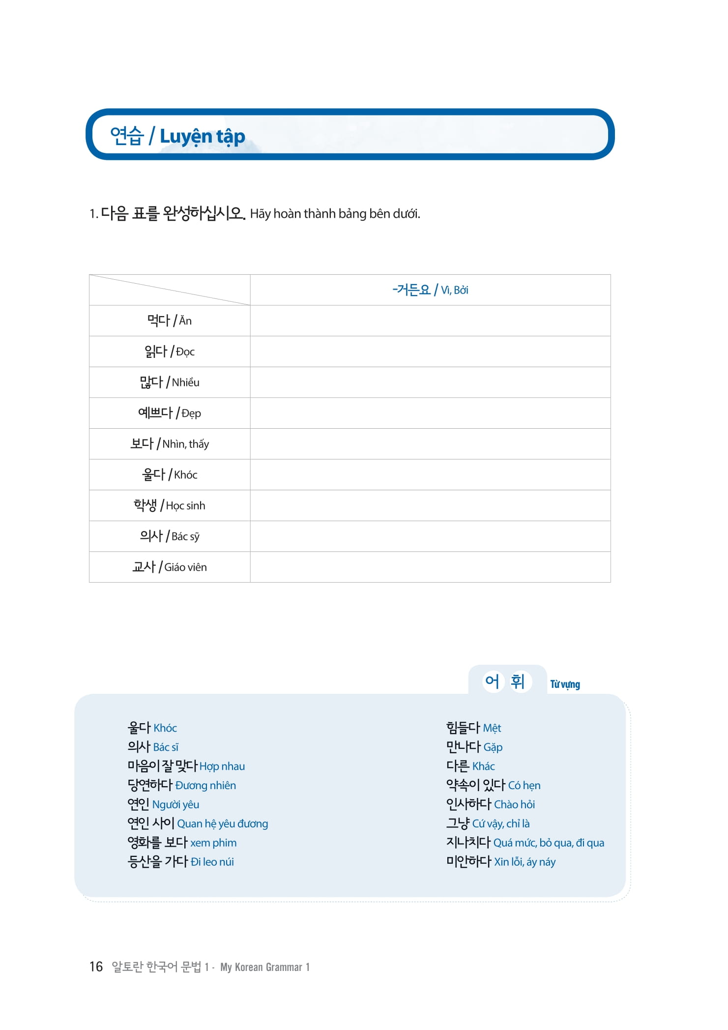 bộ làm chủ ngữ pháp tiếng hàn - dành cho người bắt đầu - Ảnh 8