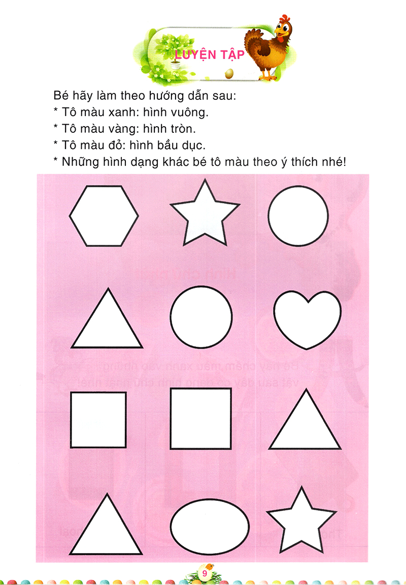 bộ làm quen môn toán bé học tập 5: hình dạng - Ảnh 10