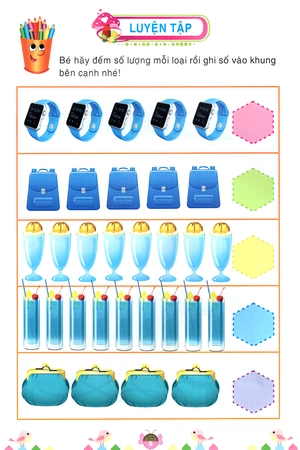 bộ làm quen môn toán bé học tập 6: màu sắc - Ảnh 10
