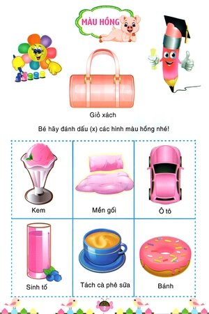 bộ làm quen môn toán bé học tập 6: màu sắc - Ảnh 3