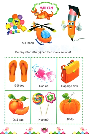 bộ làm quen môn toán bé học tập 6: màu sắc - Ảnh 7